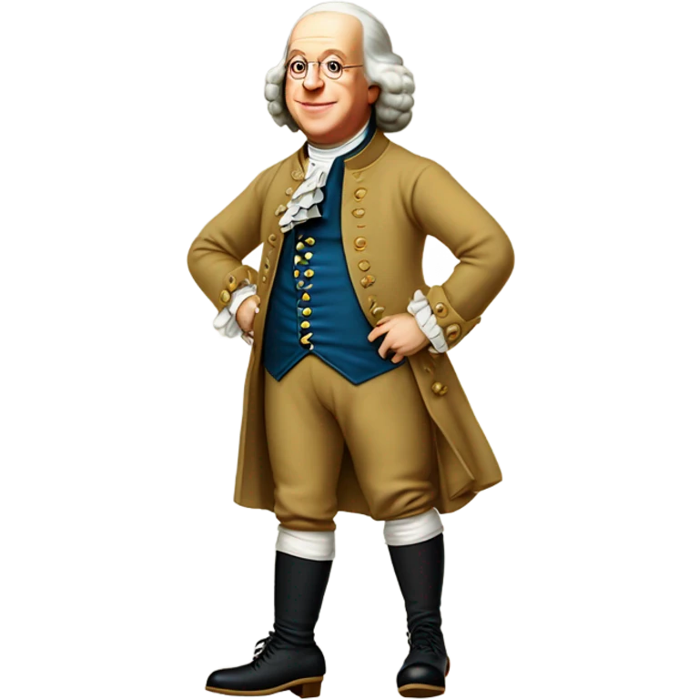Benjamin Franklin roller skating emoji