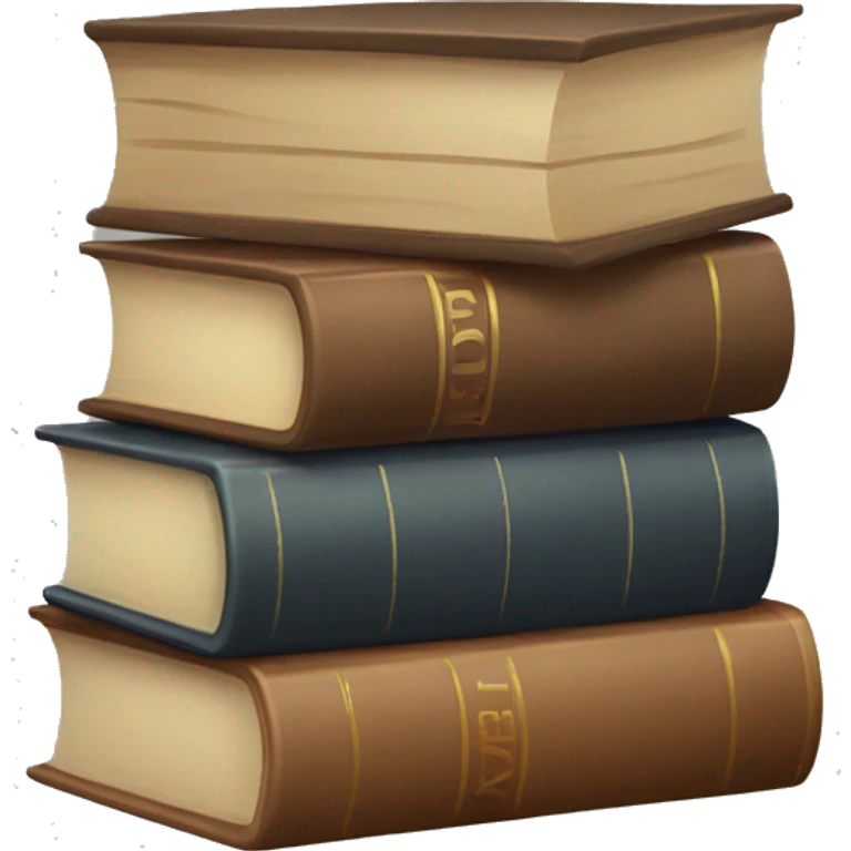 neutral stack of books emoji