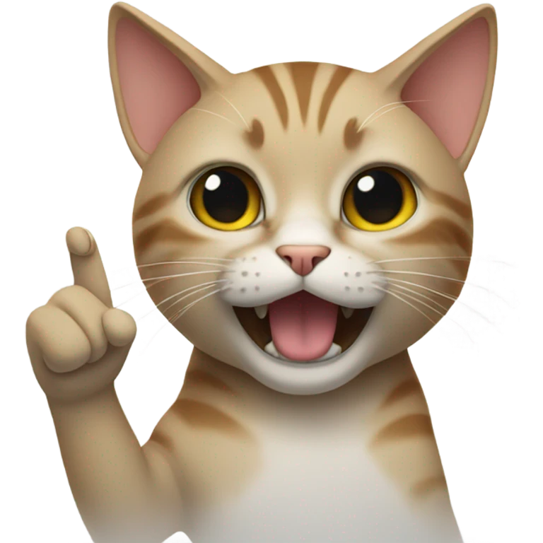 Cat flipping off  emoji