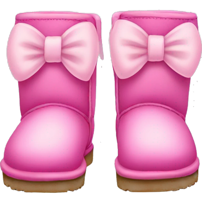 Uggs with pink bow emoji