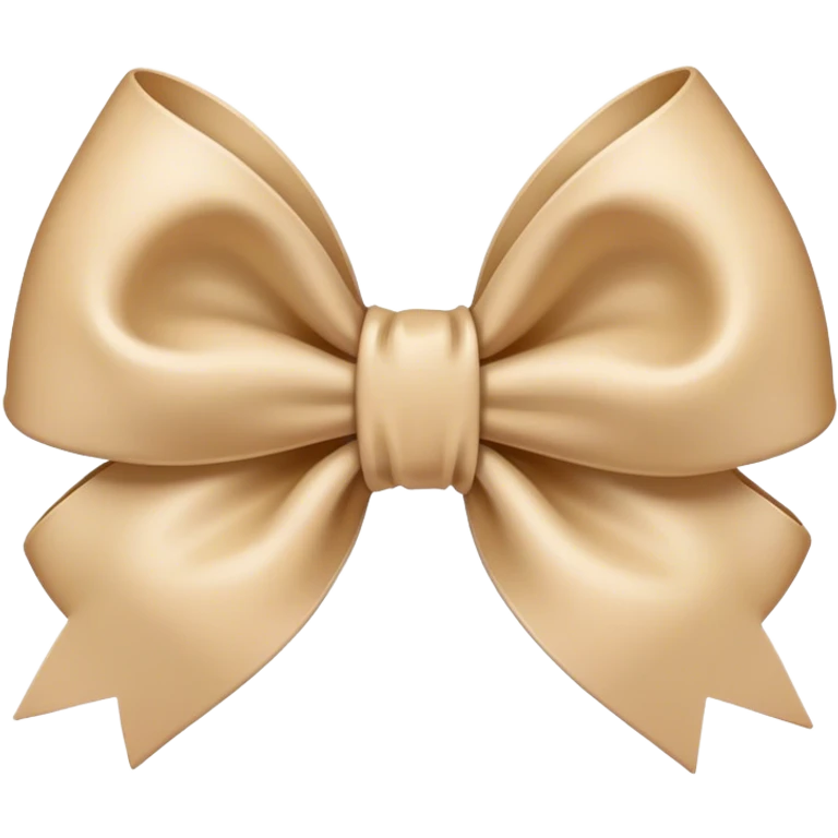 Beige bow emoji