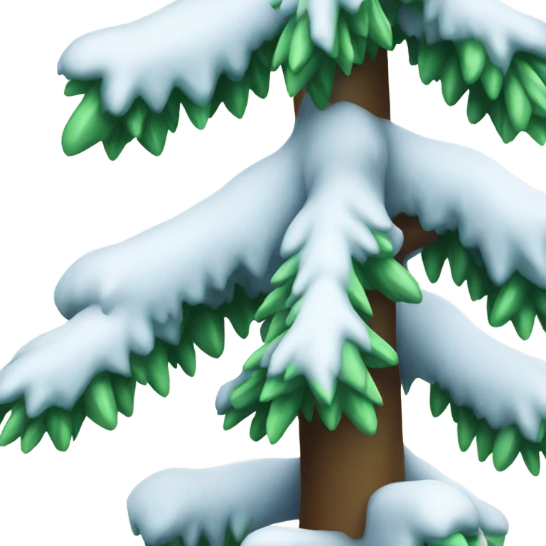 snowy christmas tree emoji