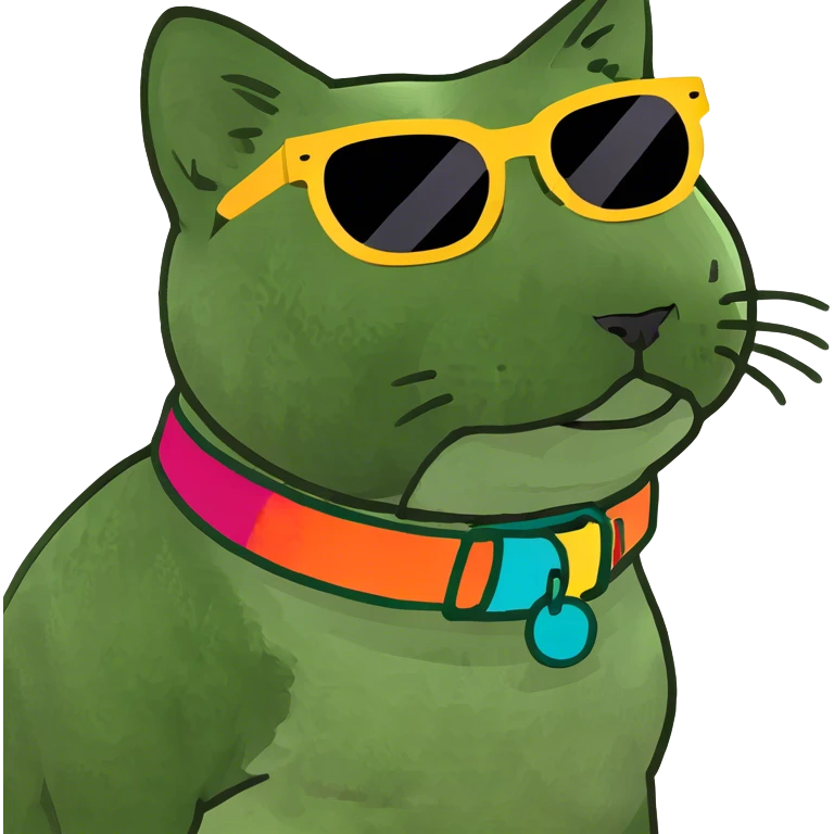 Cat with sunglasses emoji