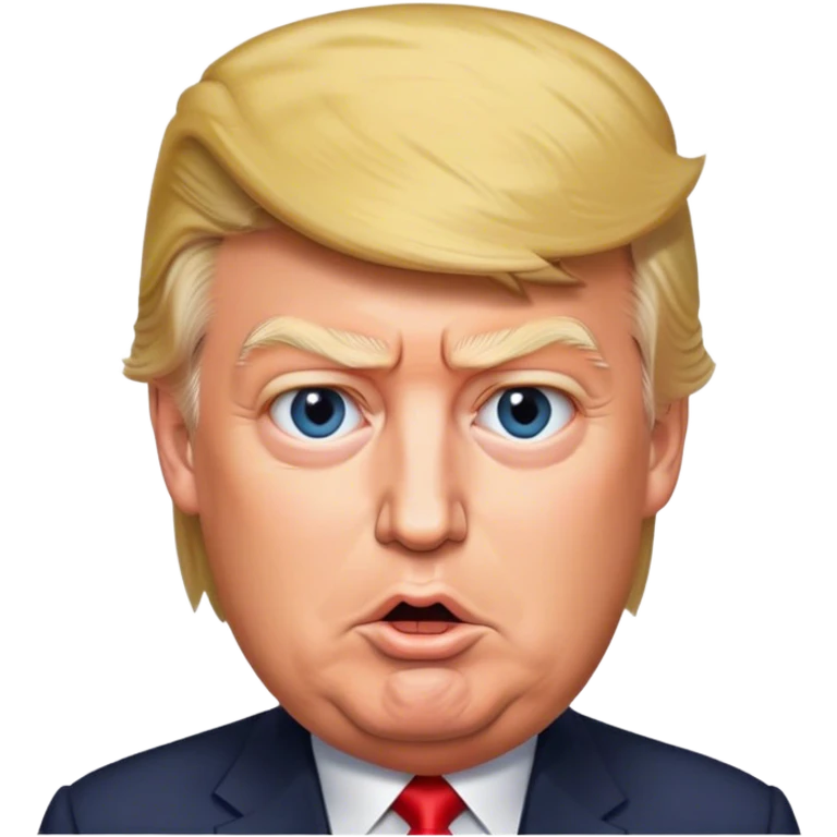 Trump photorealistic speaking emoji