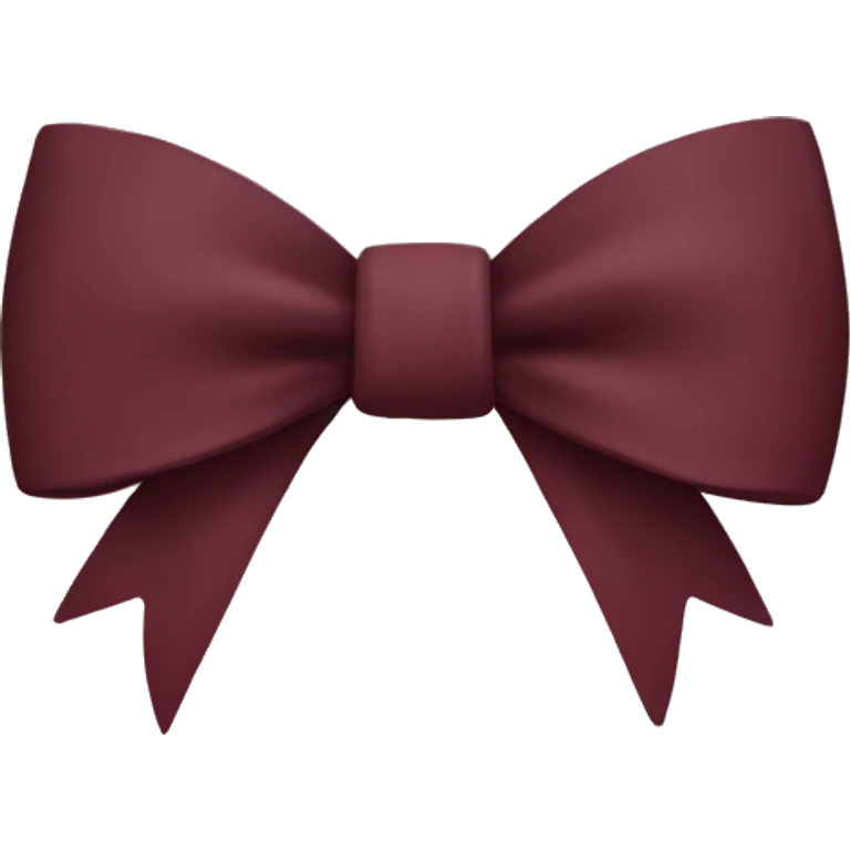 burgundy bow emoji