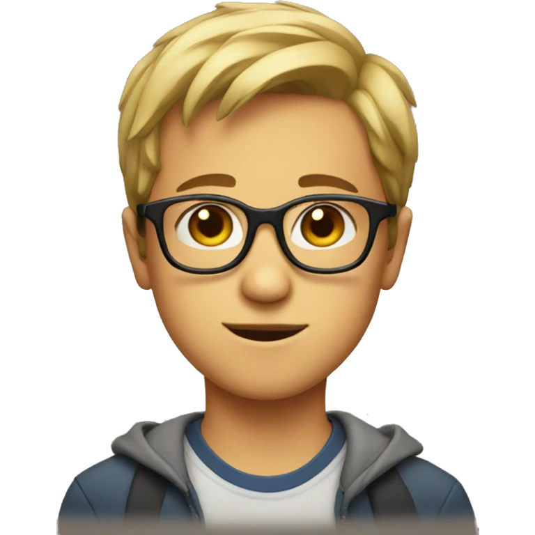 Boy in glasses emoji