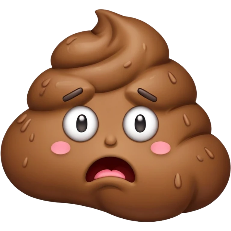 нарисуй недовольную какашку emoji