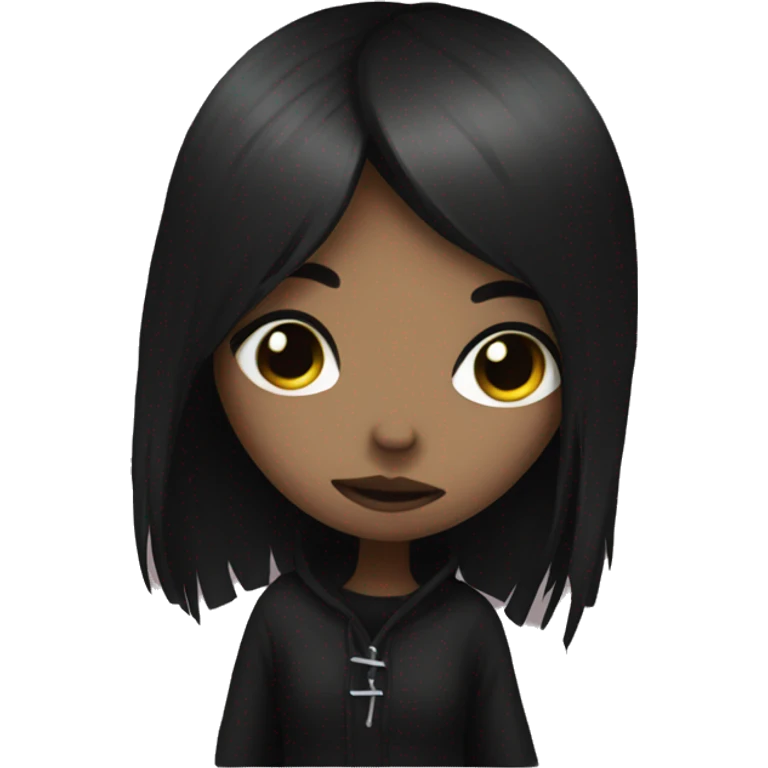 Goth girl with the flu emoji
