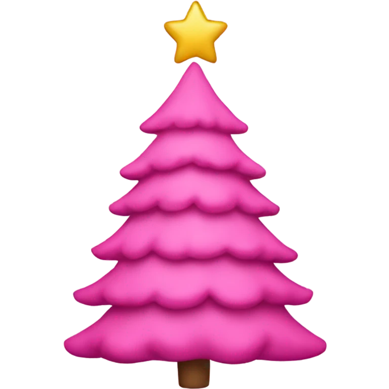 Pink Christmas tree emoji