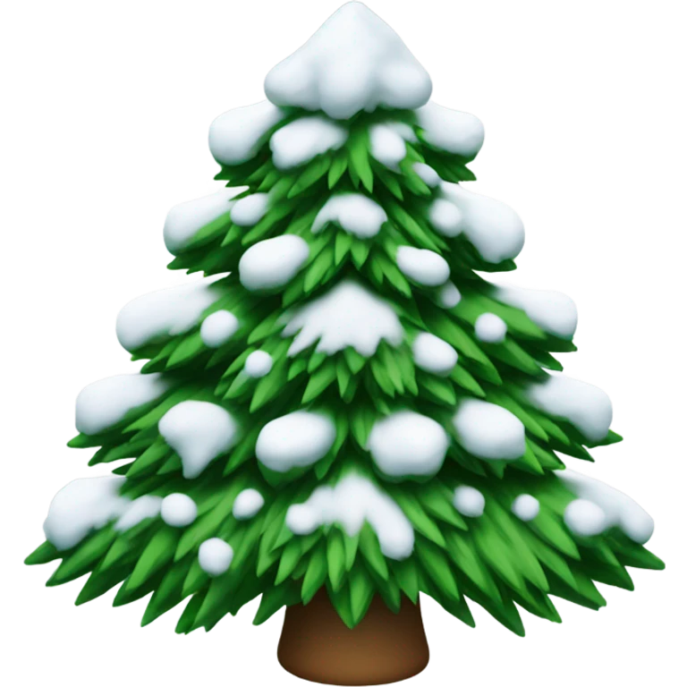 Christmas tree with snow  emoji