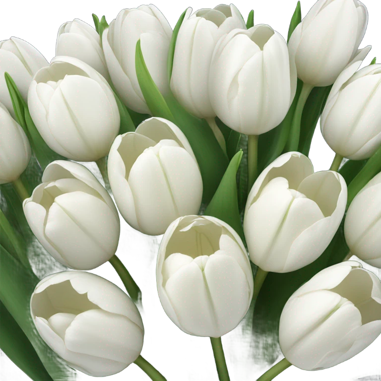 White tulips emoji