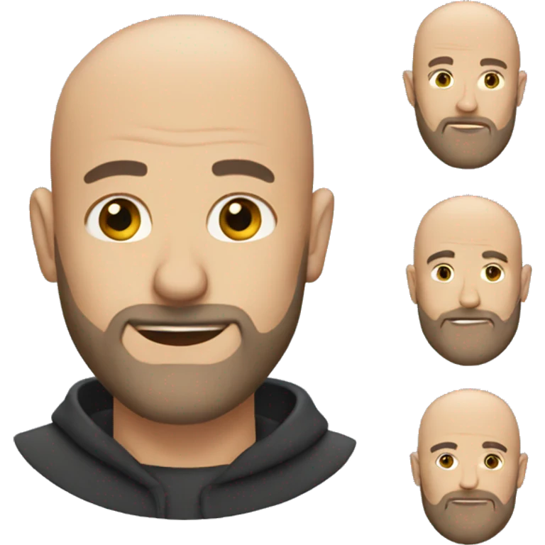 Bald man with beard emoji