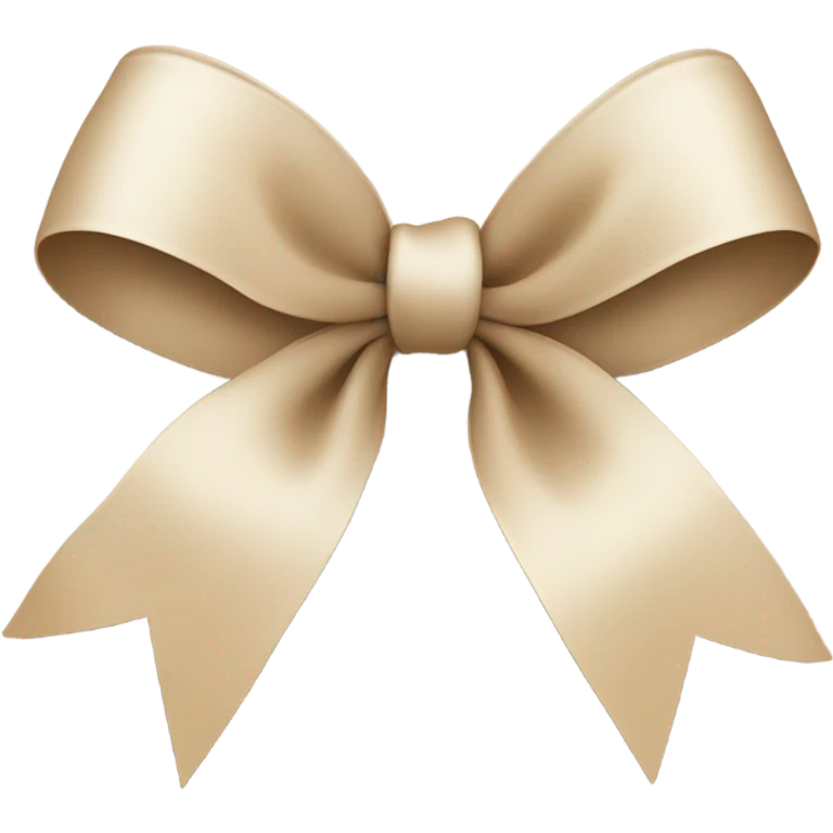 beige bow  emoji