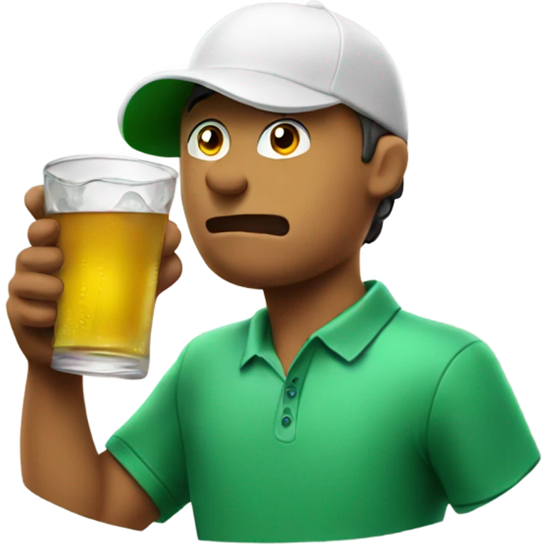 golfer drinking emoji