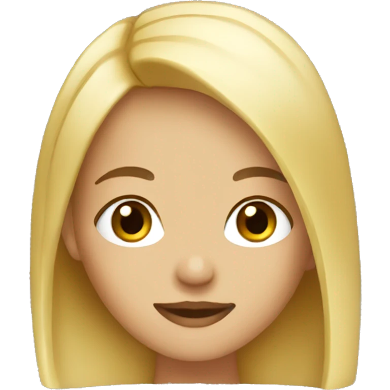 blond girl with brown eyes emoji
