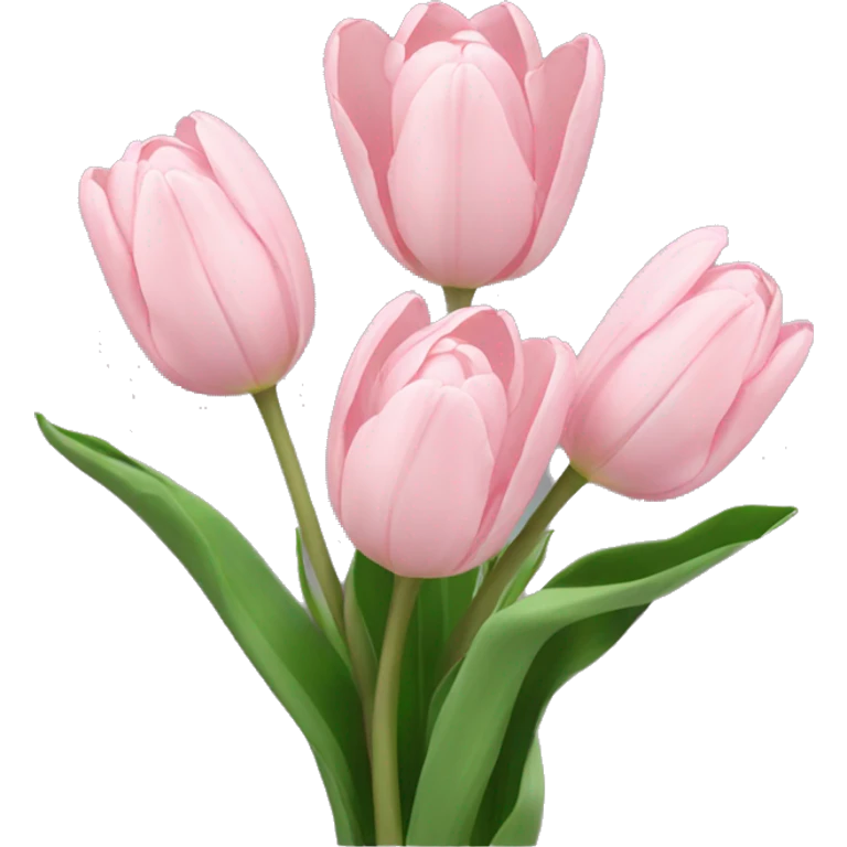 Pale pink bouquet of tulips emoji