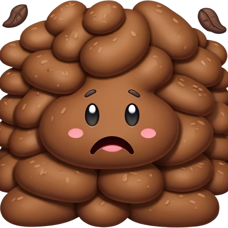 Unhappy poop emoji