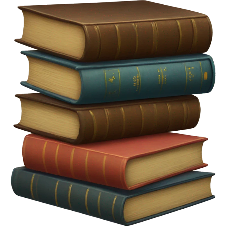 Vintage book stack emoji | AI Emoji Generator