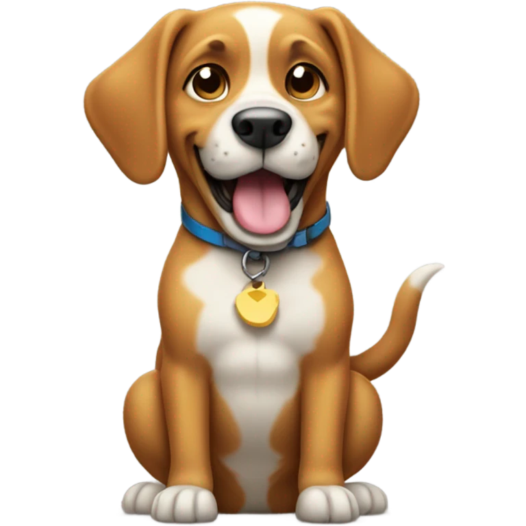 dog pointing middle finger  emoji
