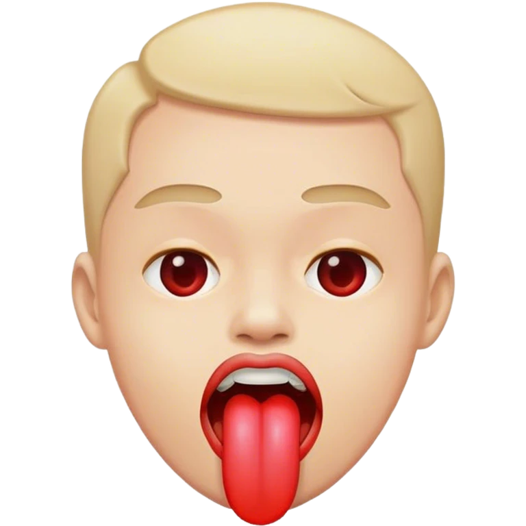 tongue out with red tongue emoji