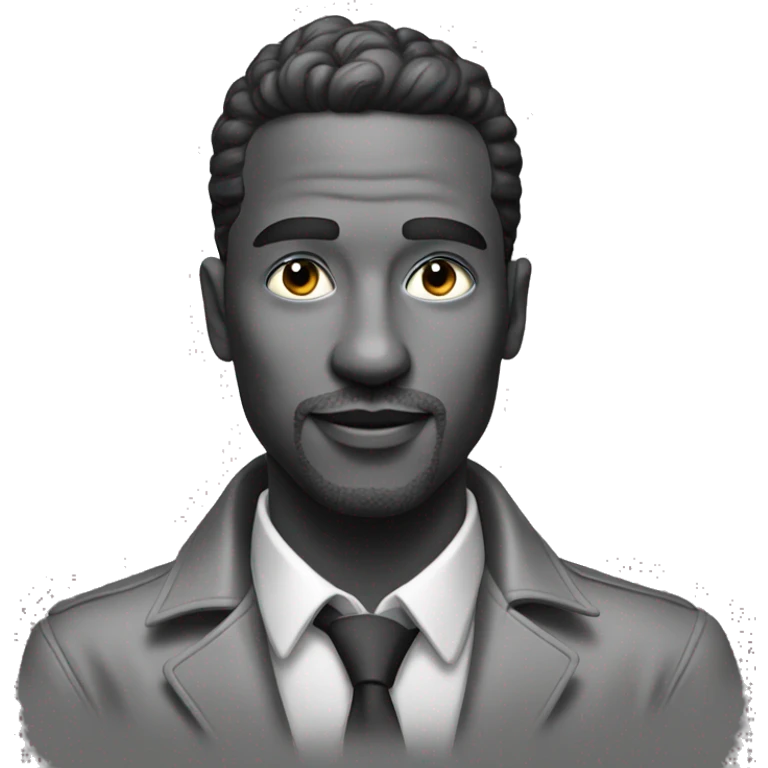 stylish man in grayscale portrait emoji
