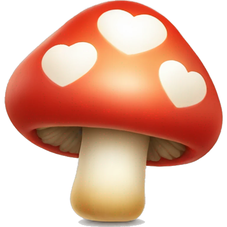 Mushroom in the shape of a heart emoji