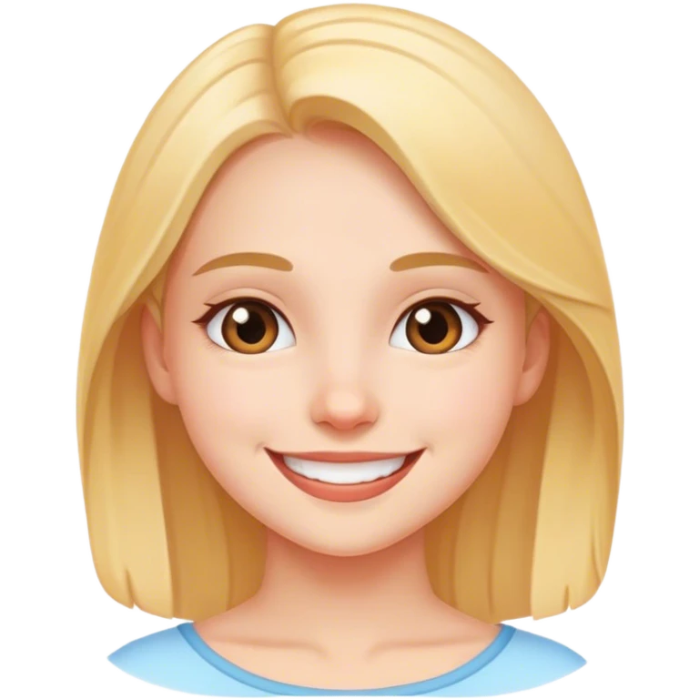 smiling girl indoors portrait emoji