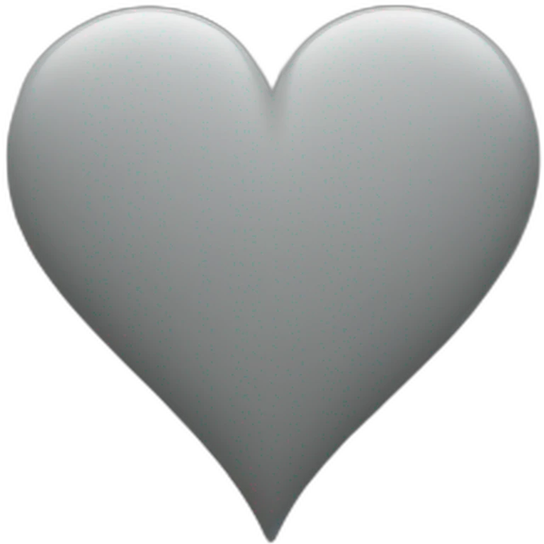 Heart emoji in grey colour  emoji