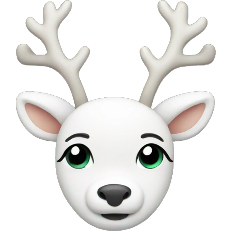 cute white reindeer emoji