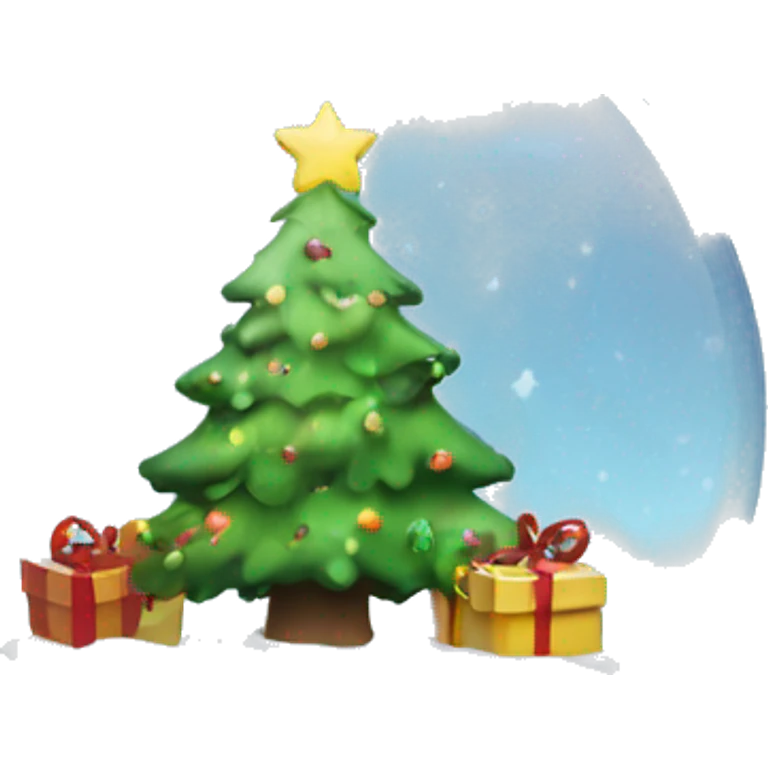 Christmas snowglobe emoji