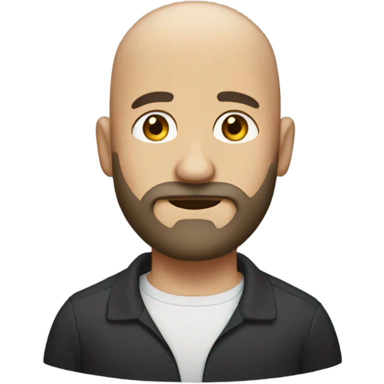 Bald man with beard  emoji