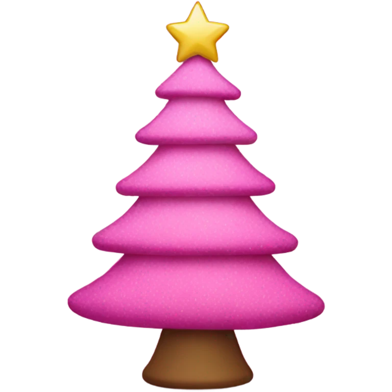 Pink Christmas tree emoji