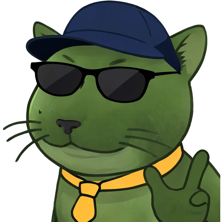 Cat with sunglasses emoji