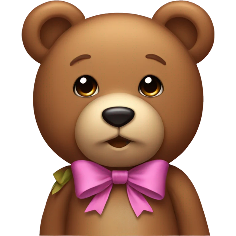 teddy bear with bow emoji