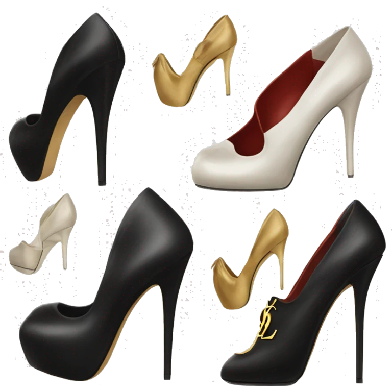 high heels yves saint laurent emoji