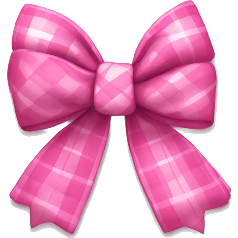 pink plaid bow  emoji