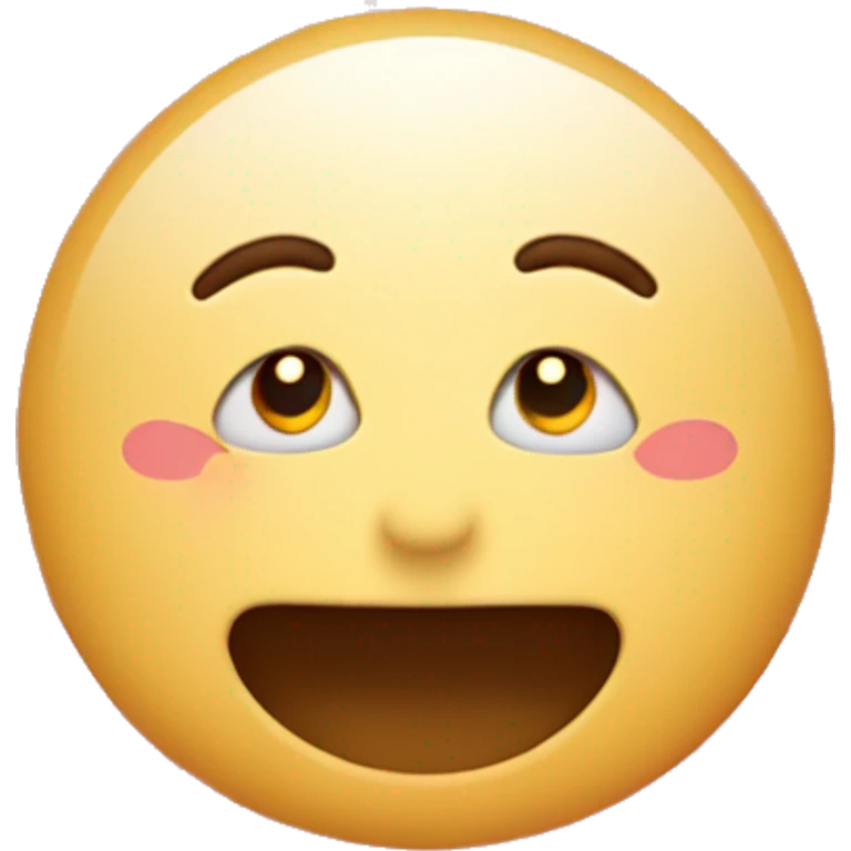 bashful emoji with hands over mouth surrounded by hearts emoji