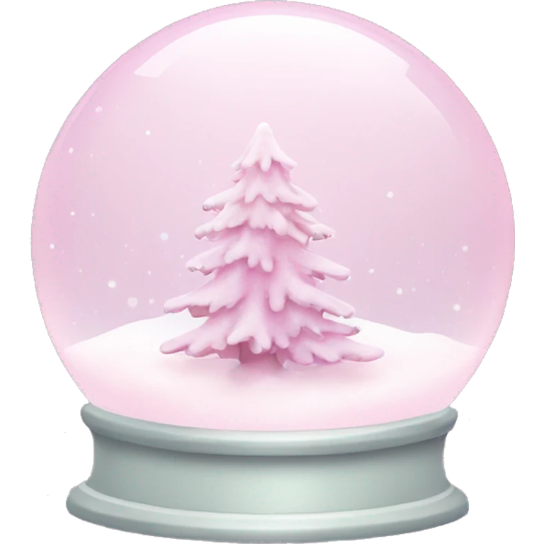 Pastel pink snow globe emoji