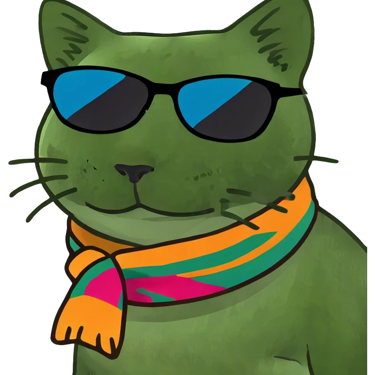 Cat with sunglasses emoji