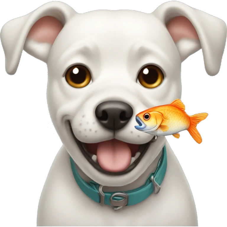  dog with a fish in its mouth emoji