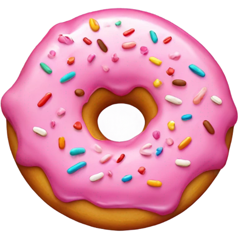 Cute donut surrounded by hearts emoji