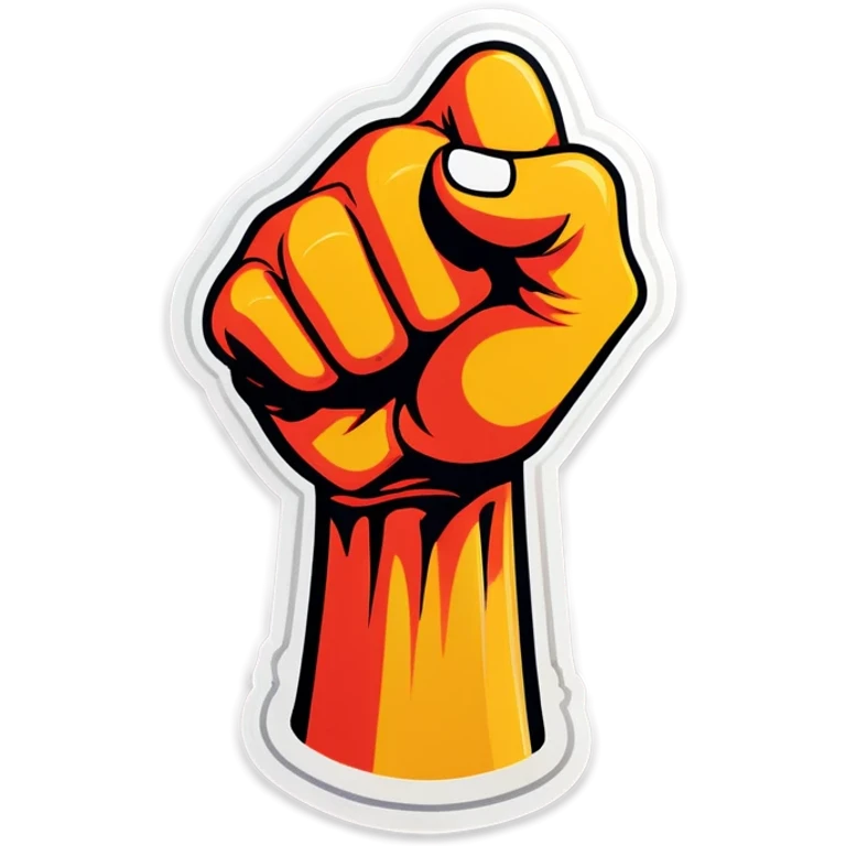 A fist holding boomerang in it emoji