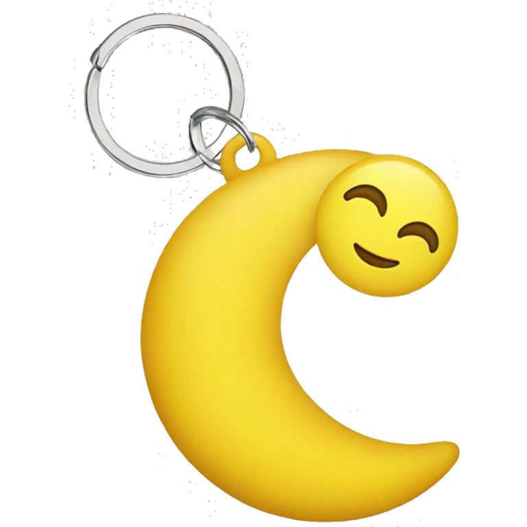 crescent yellow keychain emoji