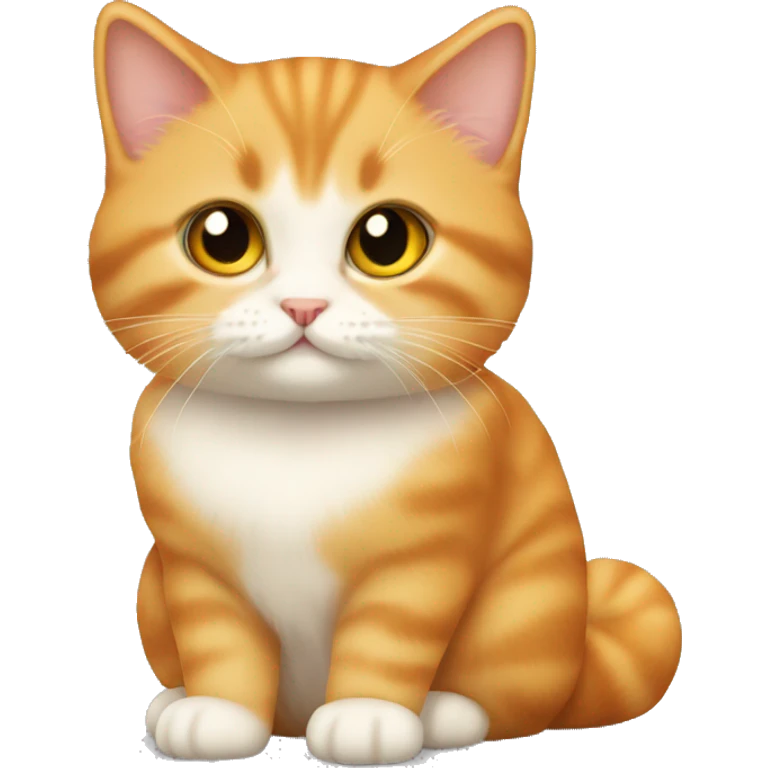 Orange munchkin cat sitting emoji