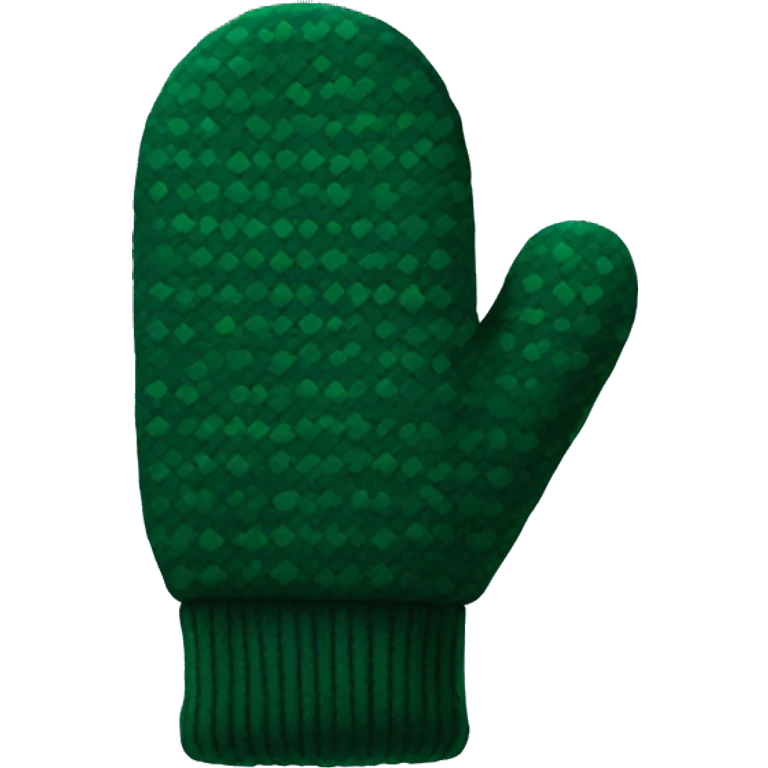 Dark green mittens emoji