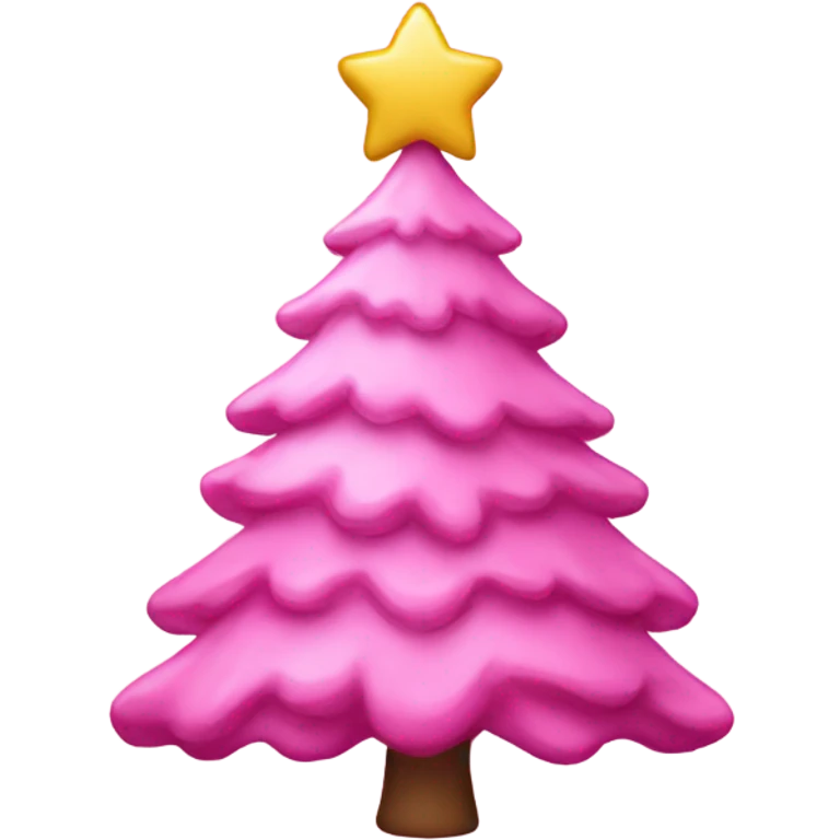 Pink Christmas tree emoji