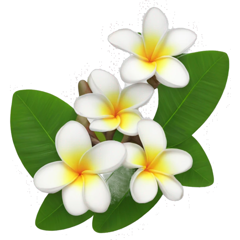 frangipani white without a leaf emoji