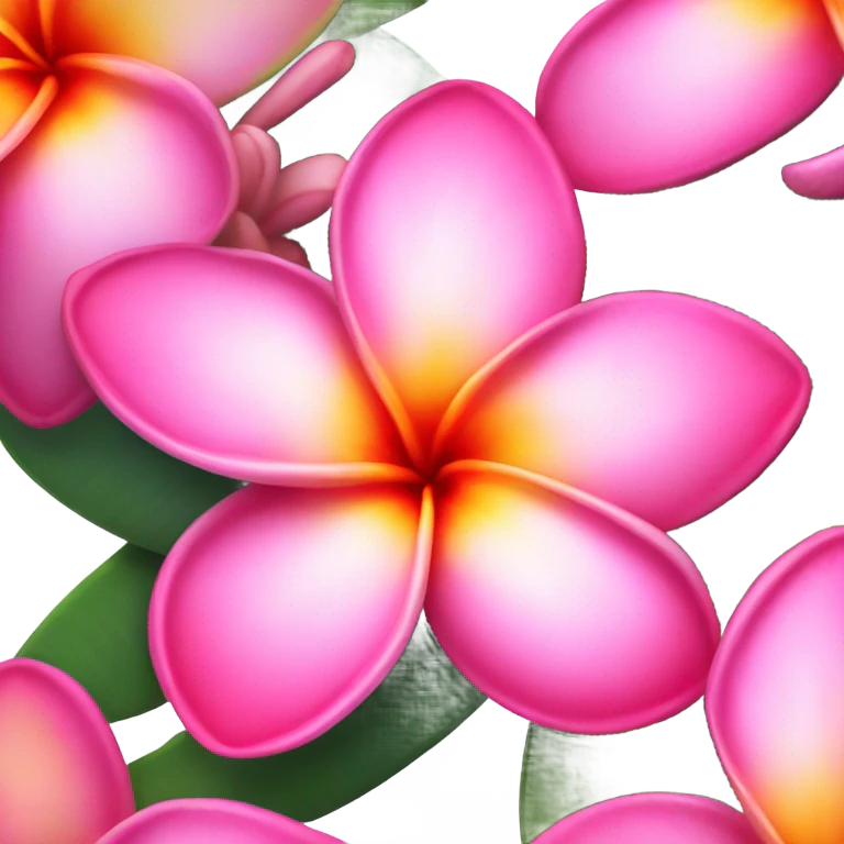 pink frangipani emoji