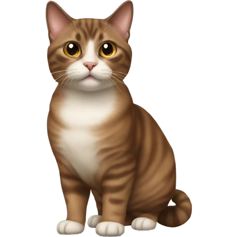 Brown munchkin cat standing emoji