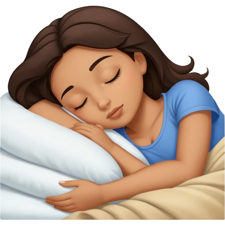 Brunette girl sleeping emoji